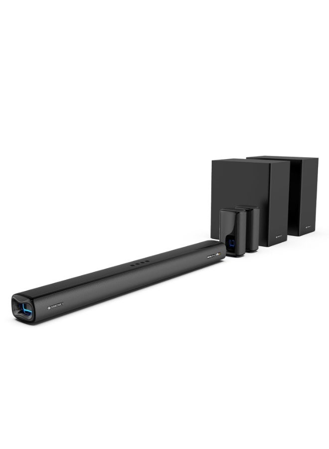 ZEBRONICS Juke BAR 9900 Soundbar, 725 Watts, DTS X, Dolby Atmos, 5.2.4 CH, 2X Wireless (Subwoofer & Satellites), BT v5.3 | HDMI eARC | Optical in | AUX | USB, RGB LED, Wireless UHF Mic, Deep Bass - Image 2